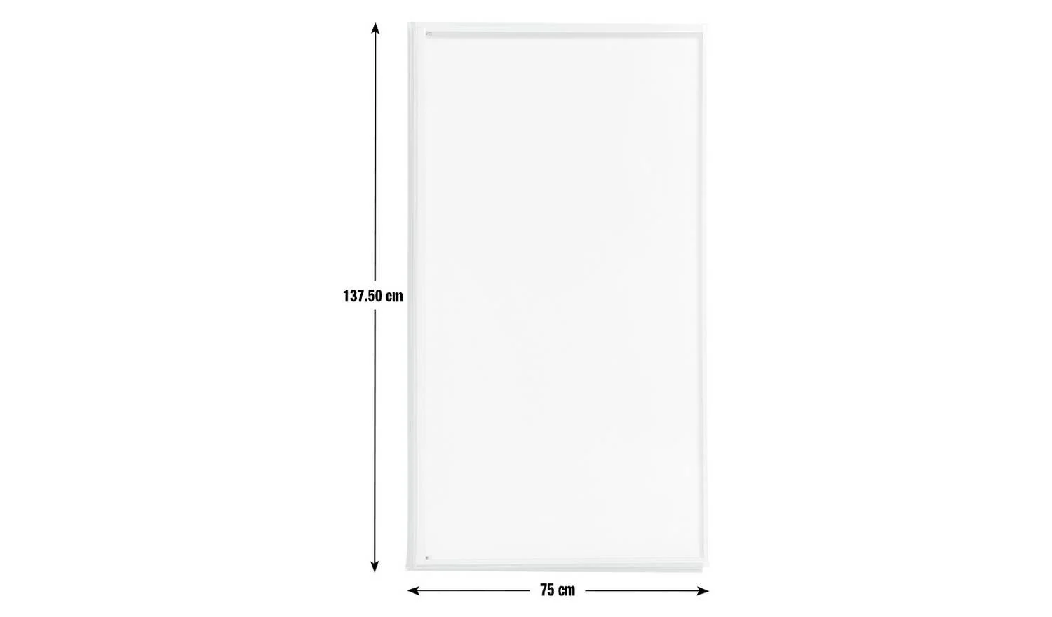 1375x755mm Fully Framed Bath Shower Screen White Bathroom Waterproof Enclosure - Image 2
