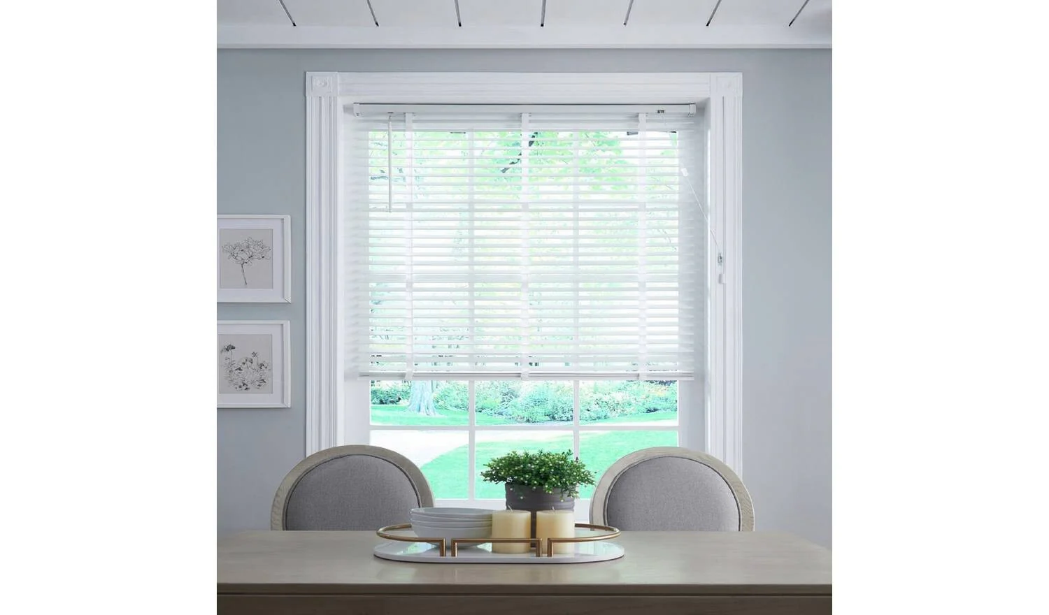 50mm Venetian Blind 60x130cm White Window Treatment Light Filter Privacy