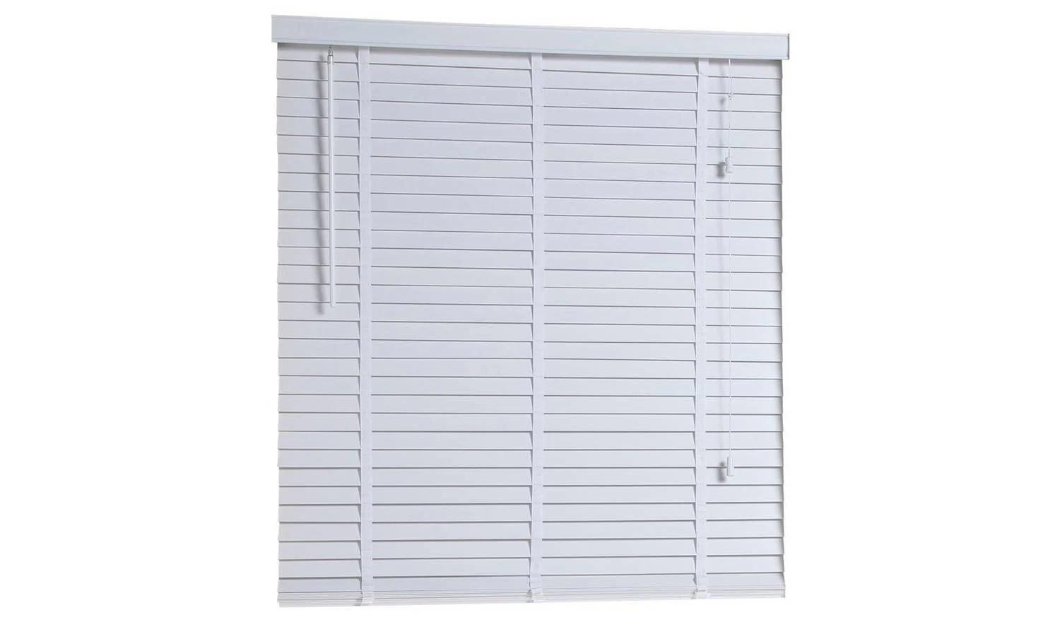 50mm Wooden White Venetian Tape Blind - 60x160cm - Image 4
