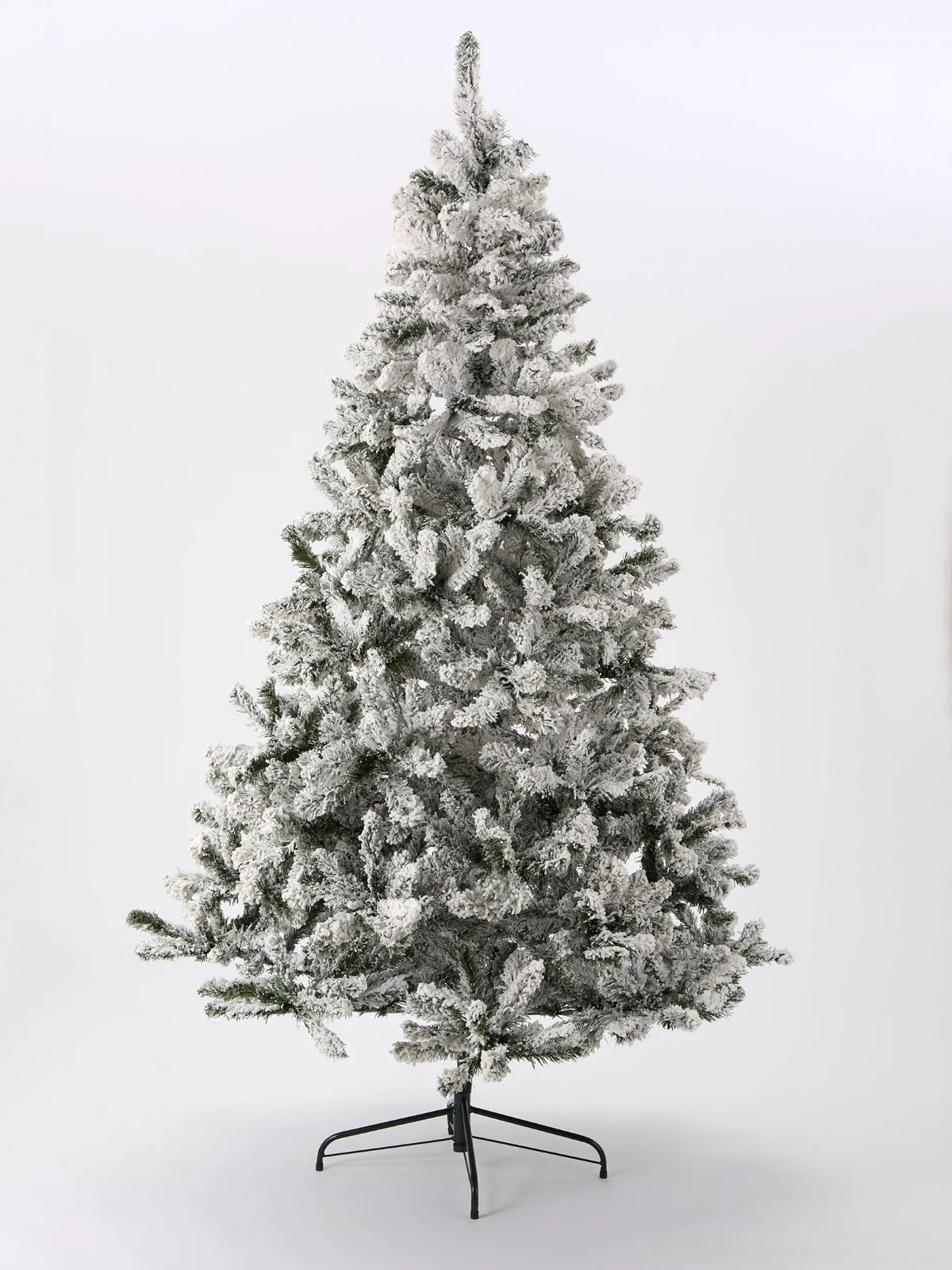 7ft Flocked Emperor Christmas Tree Snow Frosted 210cm with Stand