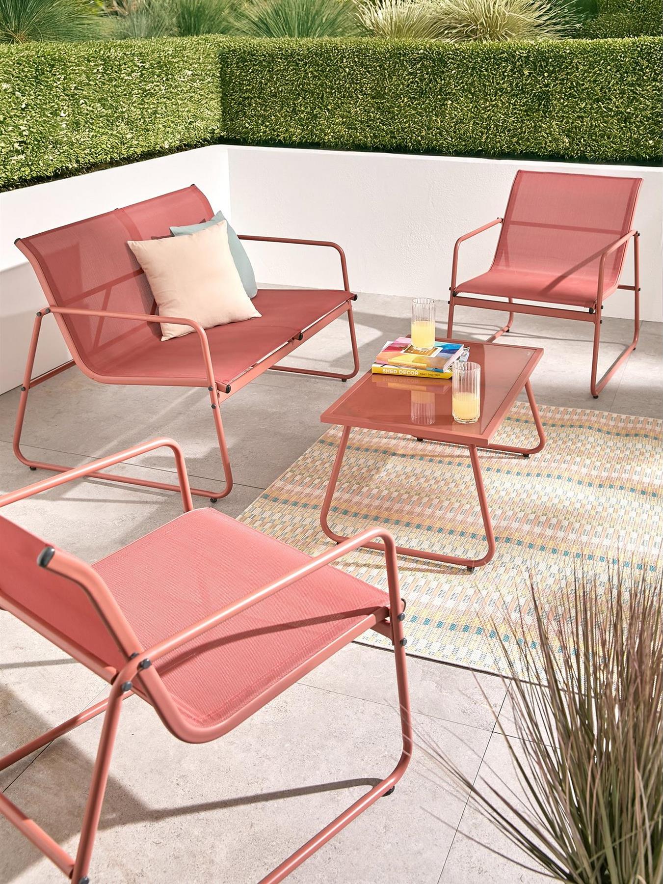 Amalfi Sofa Set Clay Outdoor Patio Lounge Furniture 4 Seater