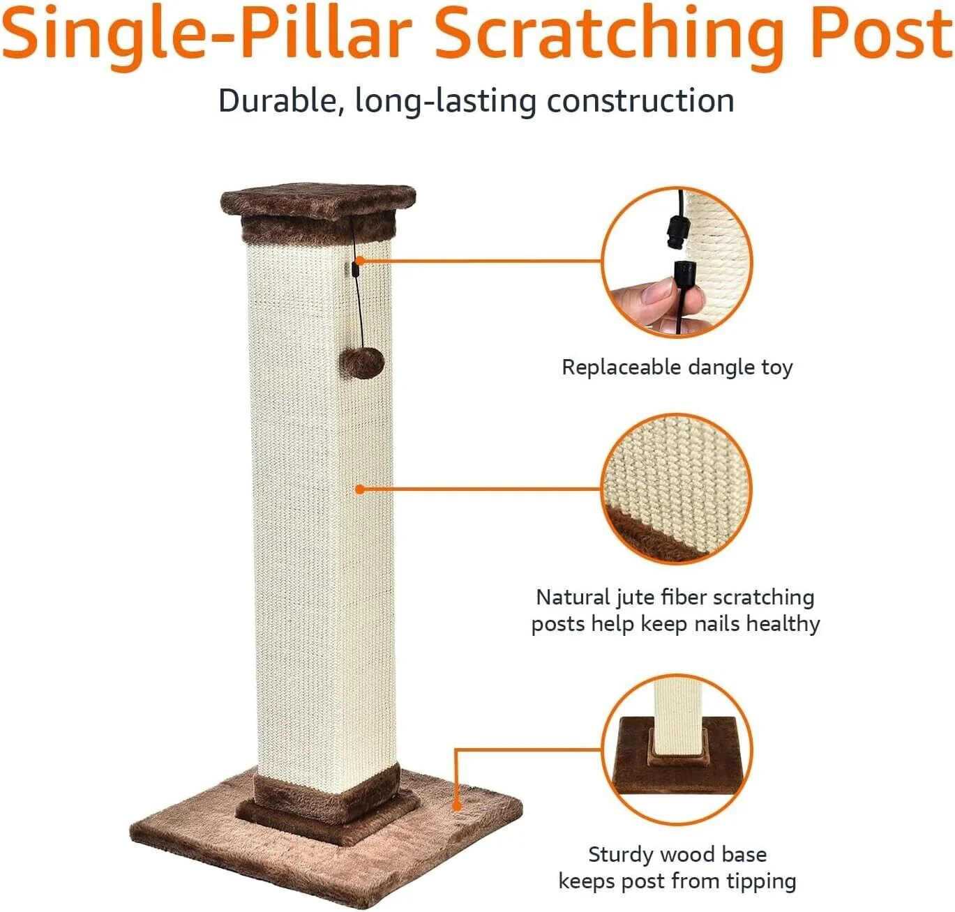 Amazon Basics Large Premium Tall Cat Scratching Post