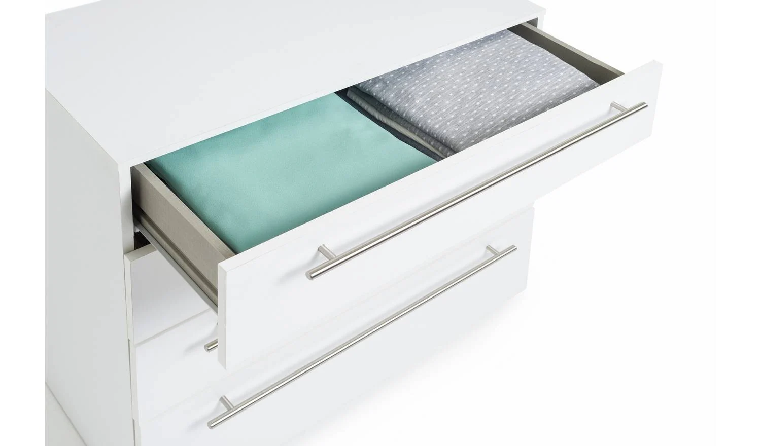 Atlas 4 Drawer Chest White For Bedroom Hallway Living Room Storage - Image 4