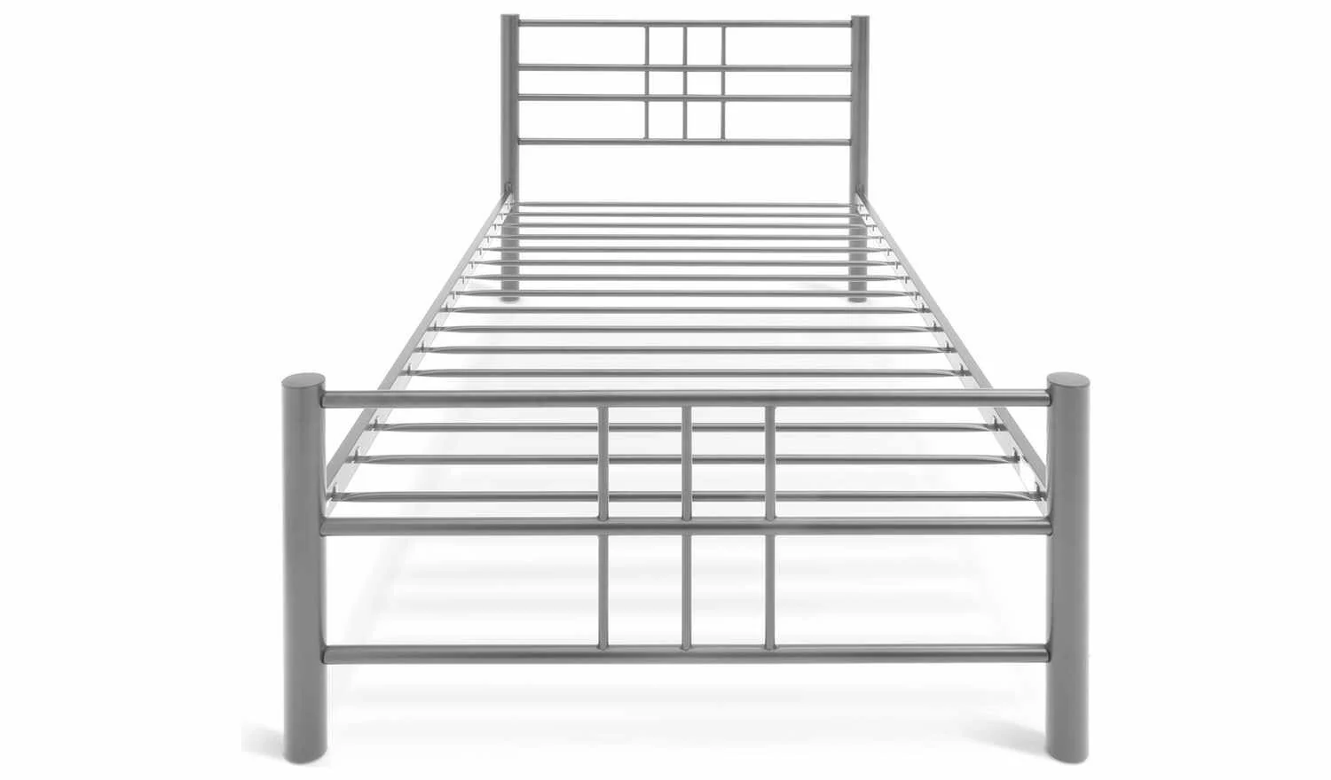 Atlas Single Metal Bed Frame Silver (W97.7, L201.2, H90cm) Durable and Stylish - Image 5