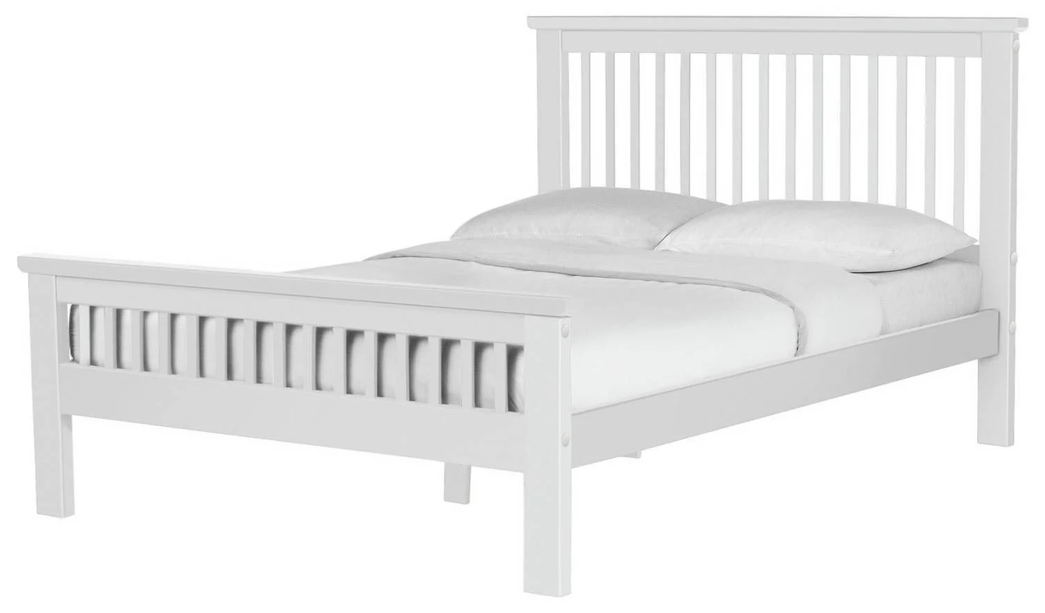 Aubrey Superking Wooden Bed Frame White Sturdy and Stylish Bedroom Furniture