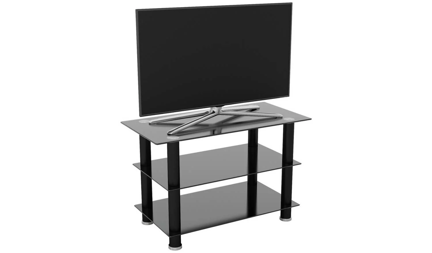 AVF Glass up to 40 Inch TV Stand Black For Living Room Bedroom - Image 2