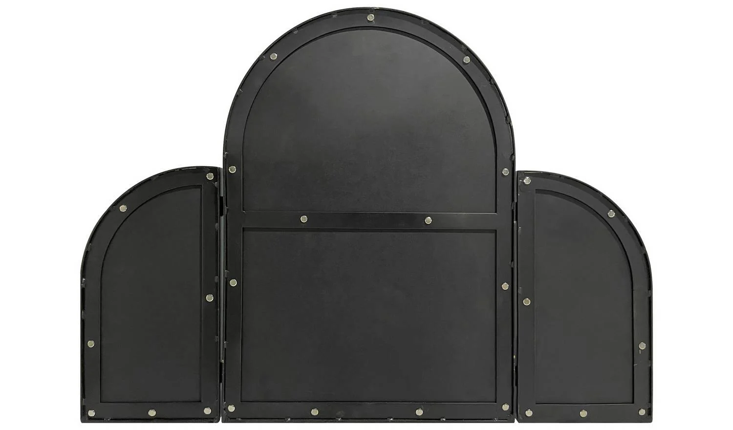 Black Folding Arch Dressing Table Mirror 70x50cm 3 Panel Vanity Mirrors - Image 4