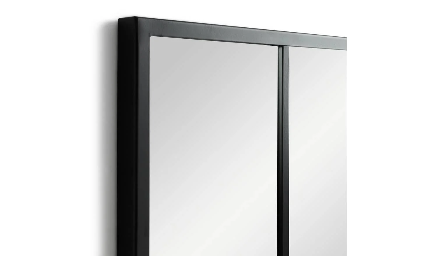 Black Window Full Length Wall Mirror 140x60cm Hallway Bedroom Decor - Image 2