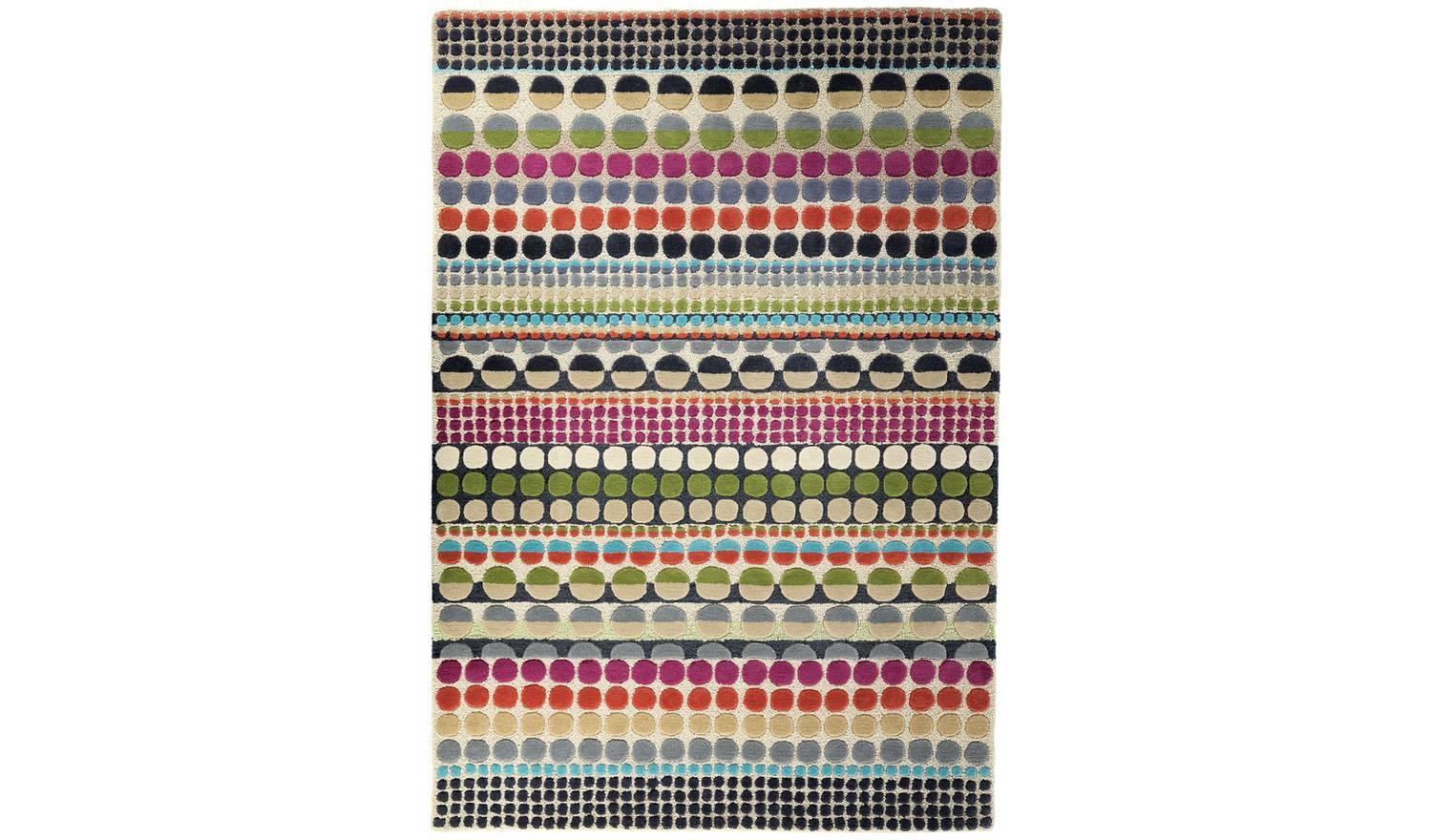 Bloomsbury Geometric Wool Cut Pile Rug 140x200cm Patterned Living Room