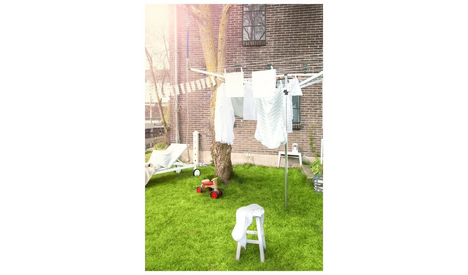 Brabantia Essential 30m 3 Arm Rotary Airer with Ground Tube Garden Dryer - Image 6