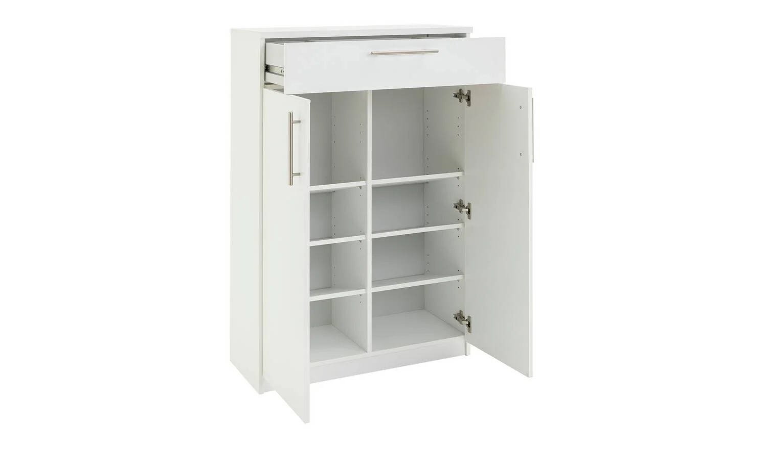 Brisbane 2 Door Shoe Storage Cabinet White Hallway Organiser Furniture