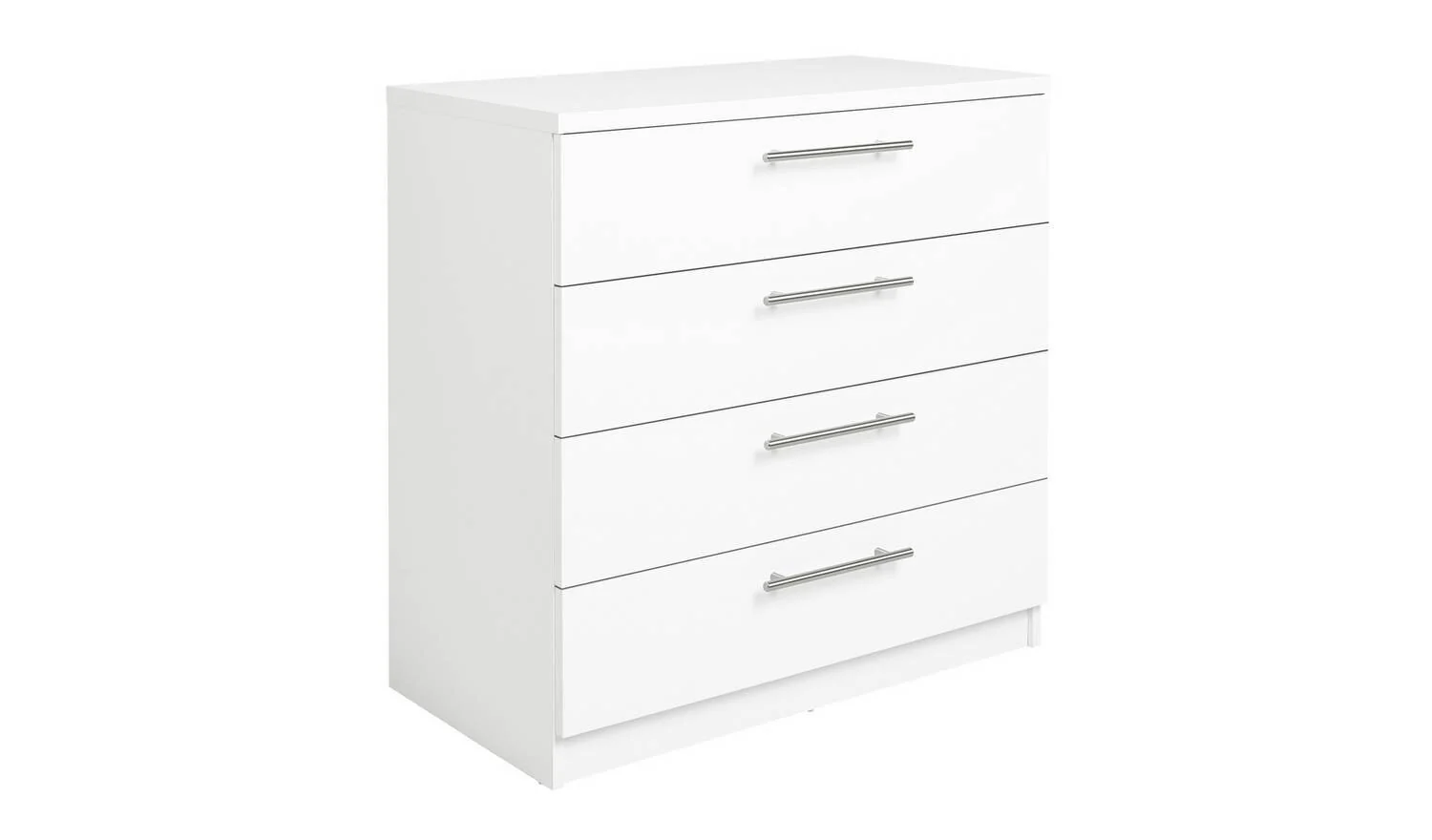 Brisbane 4 Drawer Chest White Storage Organiser Bedroom Furniture