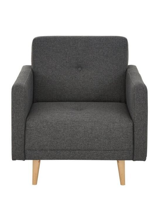 Cadiz Fabric Armchair Grey Stylish and Comfortable Living Room Seating - Image 2