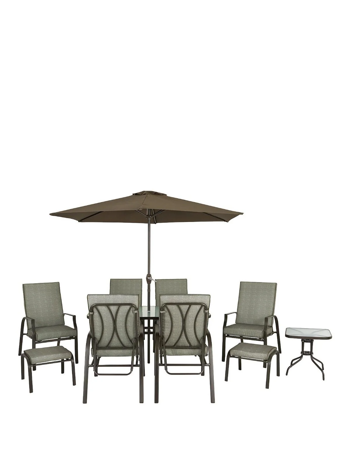 Cannes 11-Piece Dining Set Garden Furniture Stylish Comfortable Outdoor Seating - Image 2