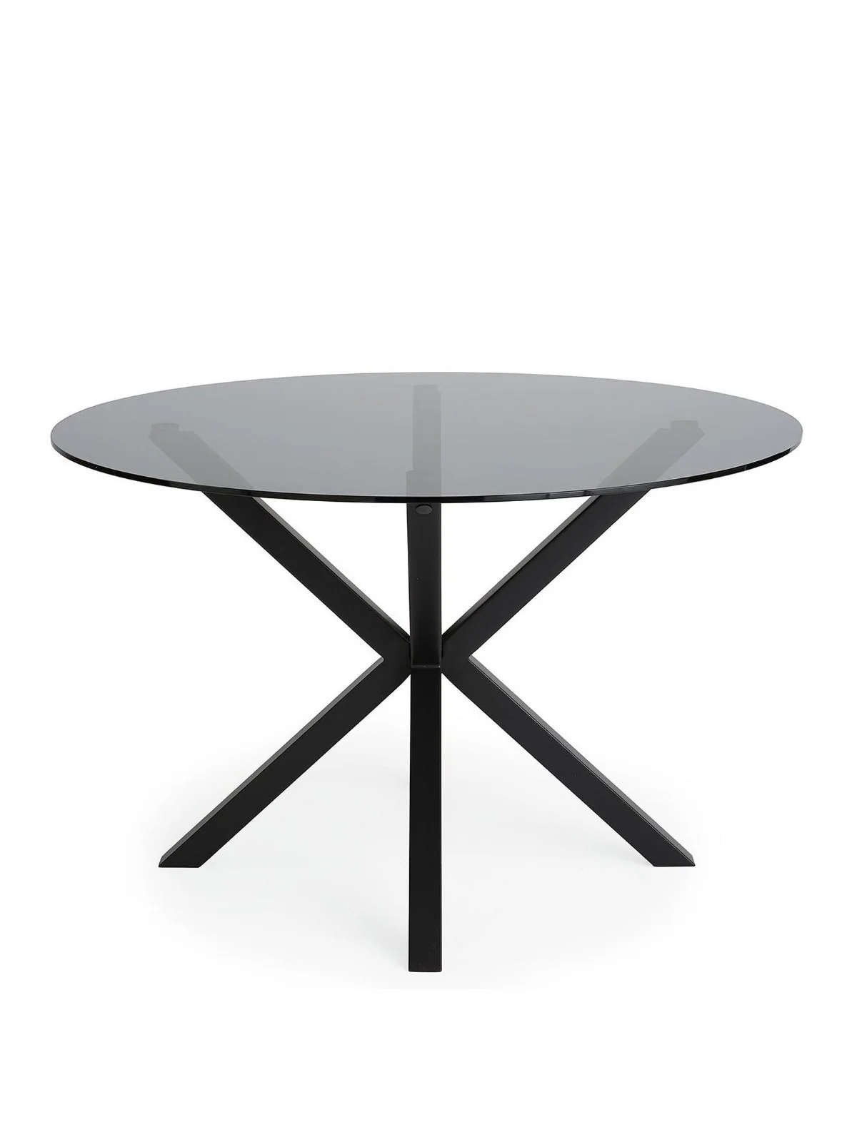 Chopstick 120cm Round Dining Table Black | Glass Top | 4 Seater - Image 3