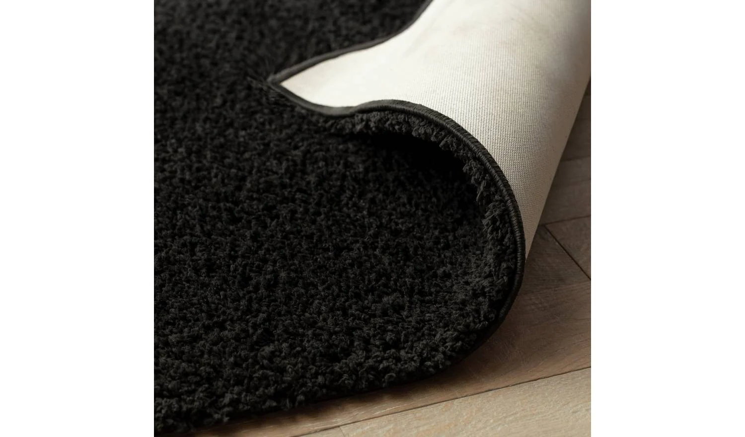Cosy Black Shaggy Rug 160x230cm Living Room Bedroom Floor Soft - Image 4
