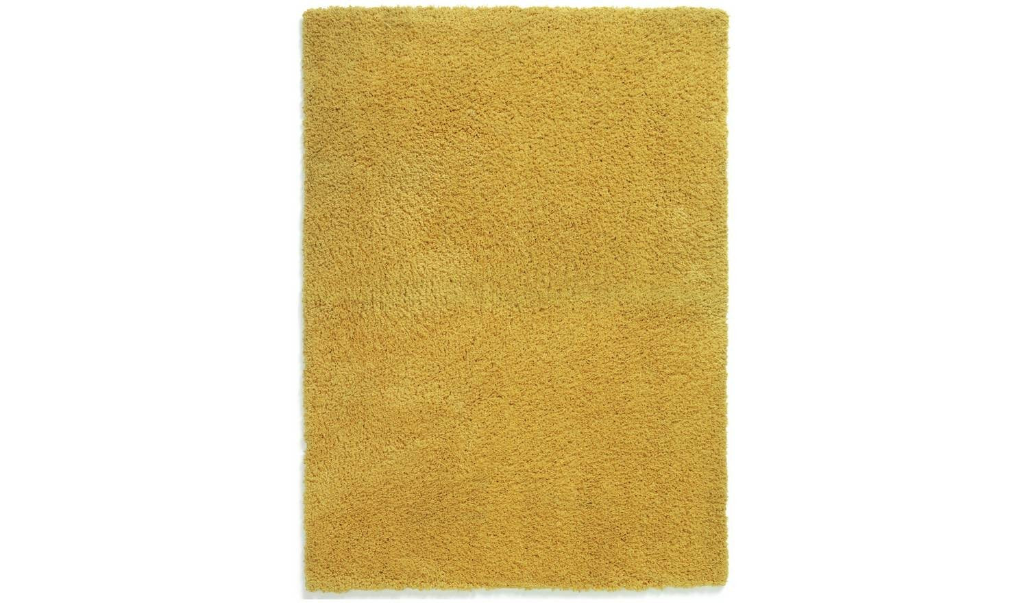 Cosy Mustard Shaggy Rug 200x290cm Large Living Room Bedroom Floor