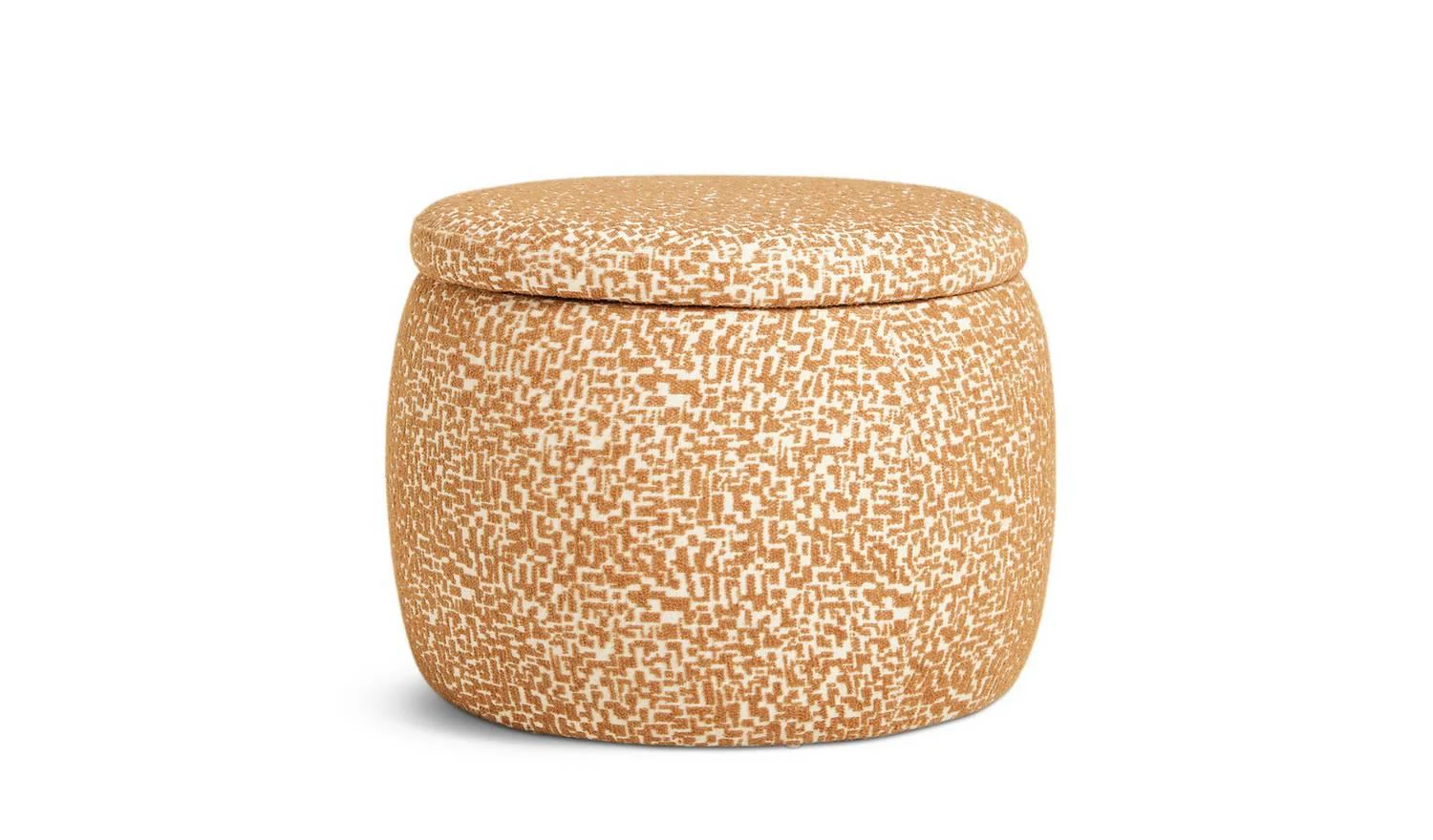 Cove Fabric Storage Ottoman Brown & Cream Modern Design Multi Functional