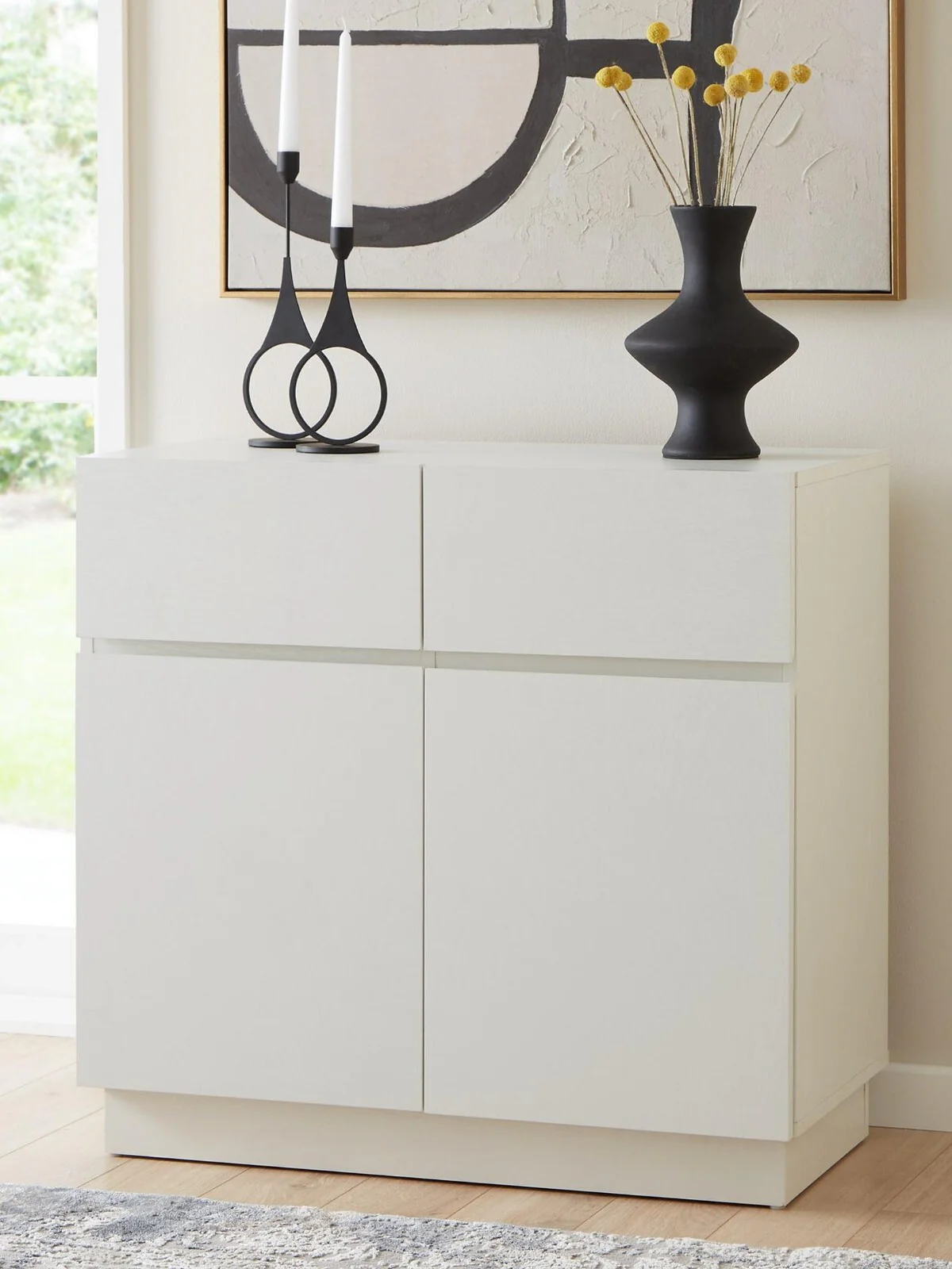 Croft Compact Sideboard White Modern Living Room Furniture FAST DELIVERY
