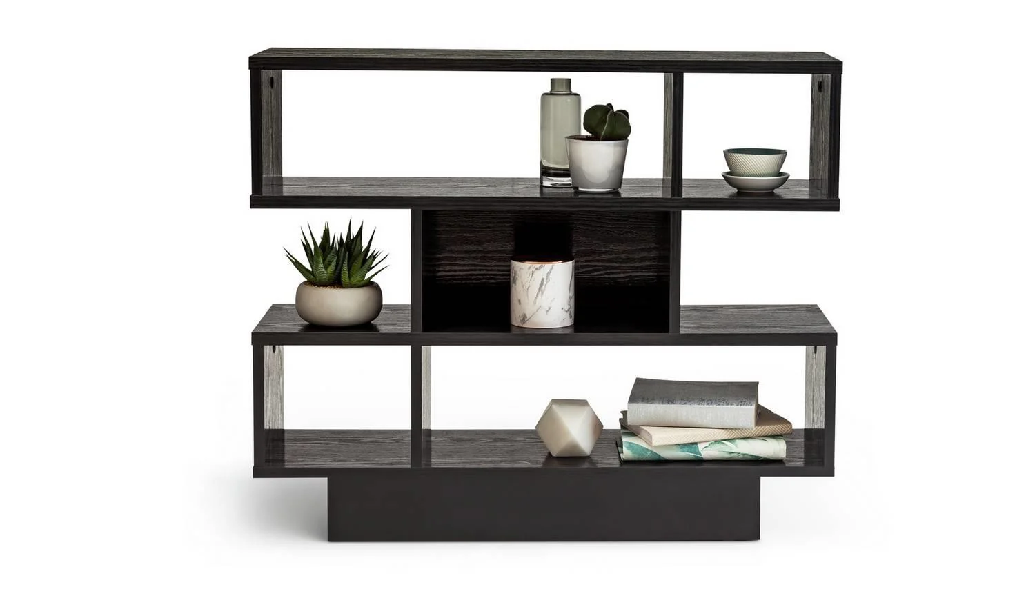 Cubes Short Shallow Shelving Unit - Black - Image 3