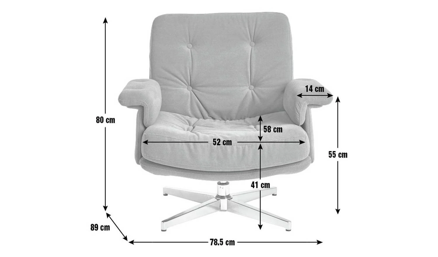 Dawson Fabric Swivel Chair Natural Modern Living Room Accent Furniture - Image 2