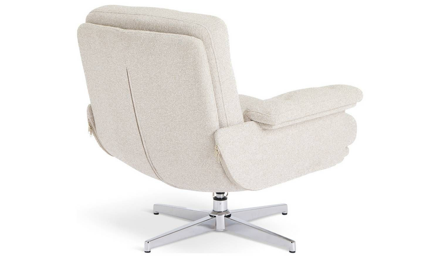 Dawson Fabric Swivel Chair Natural Modern Living Room Accent Furniture - Image 5