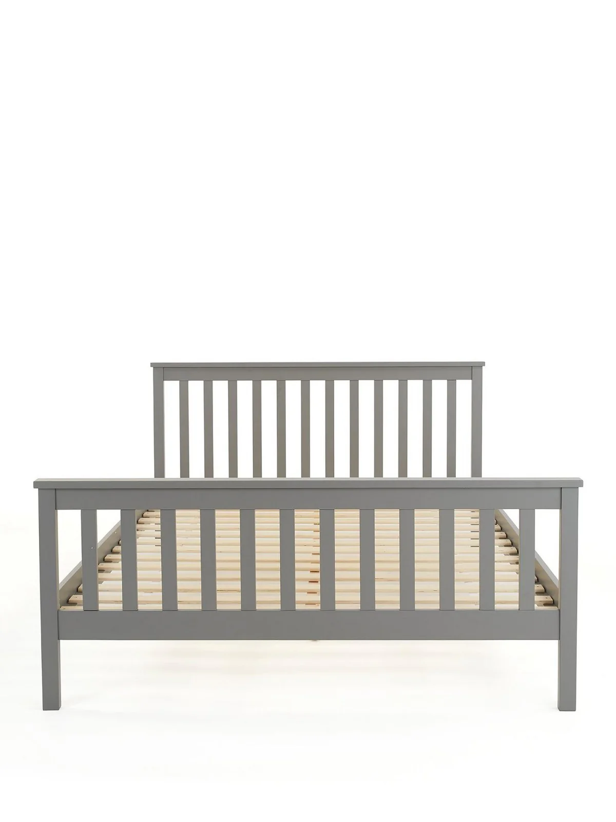 Dawson Wooden Single Bed Grey | Pine Slatted Headboard | Country Cottage Style