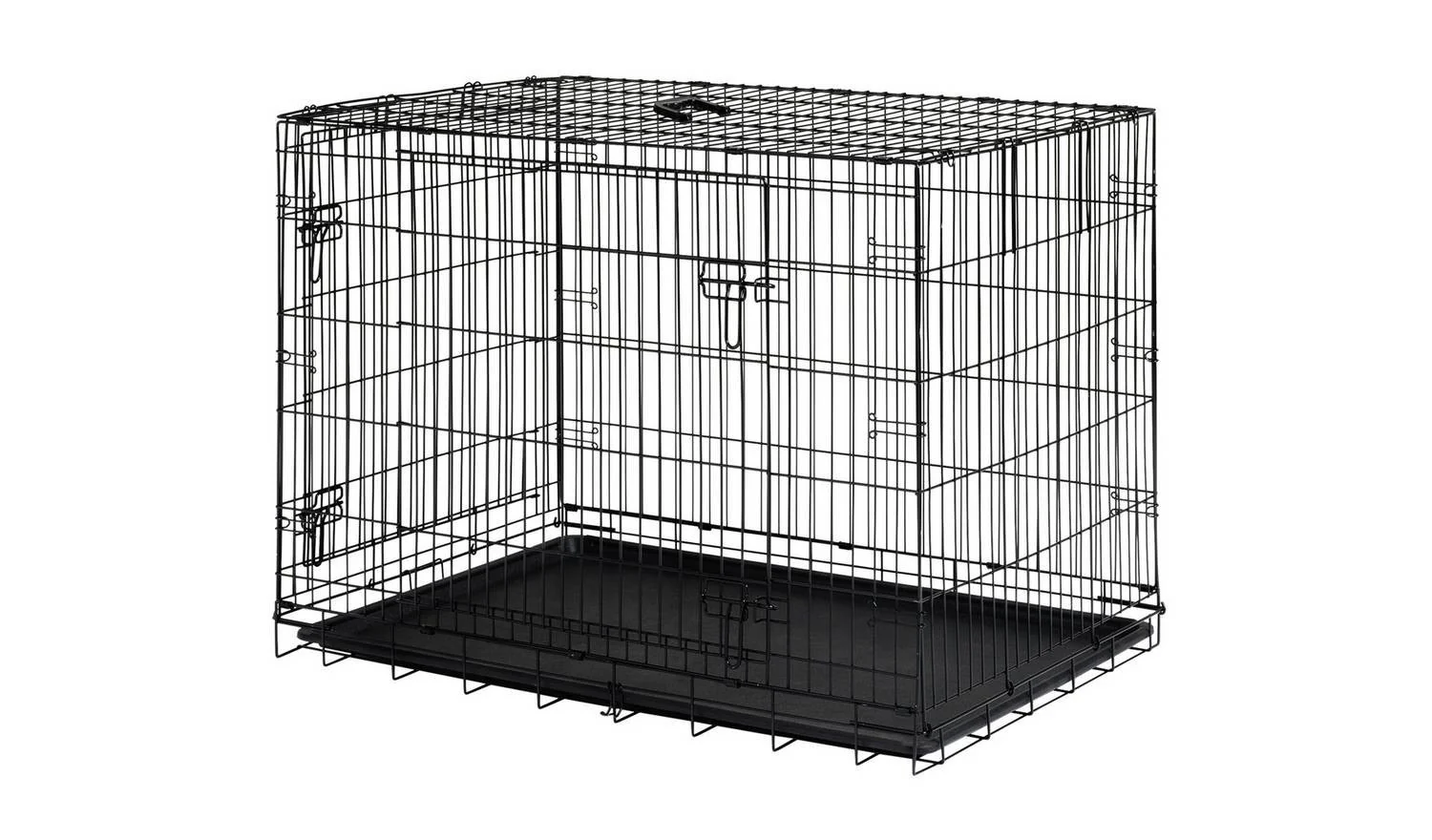Double Door 42 inch Pet Cage Extra Large Heavy Duty Metal Secure