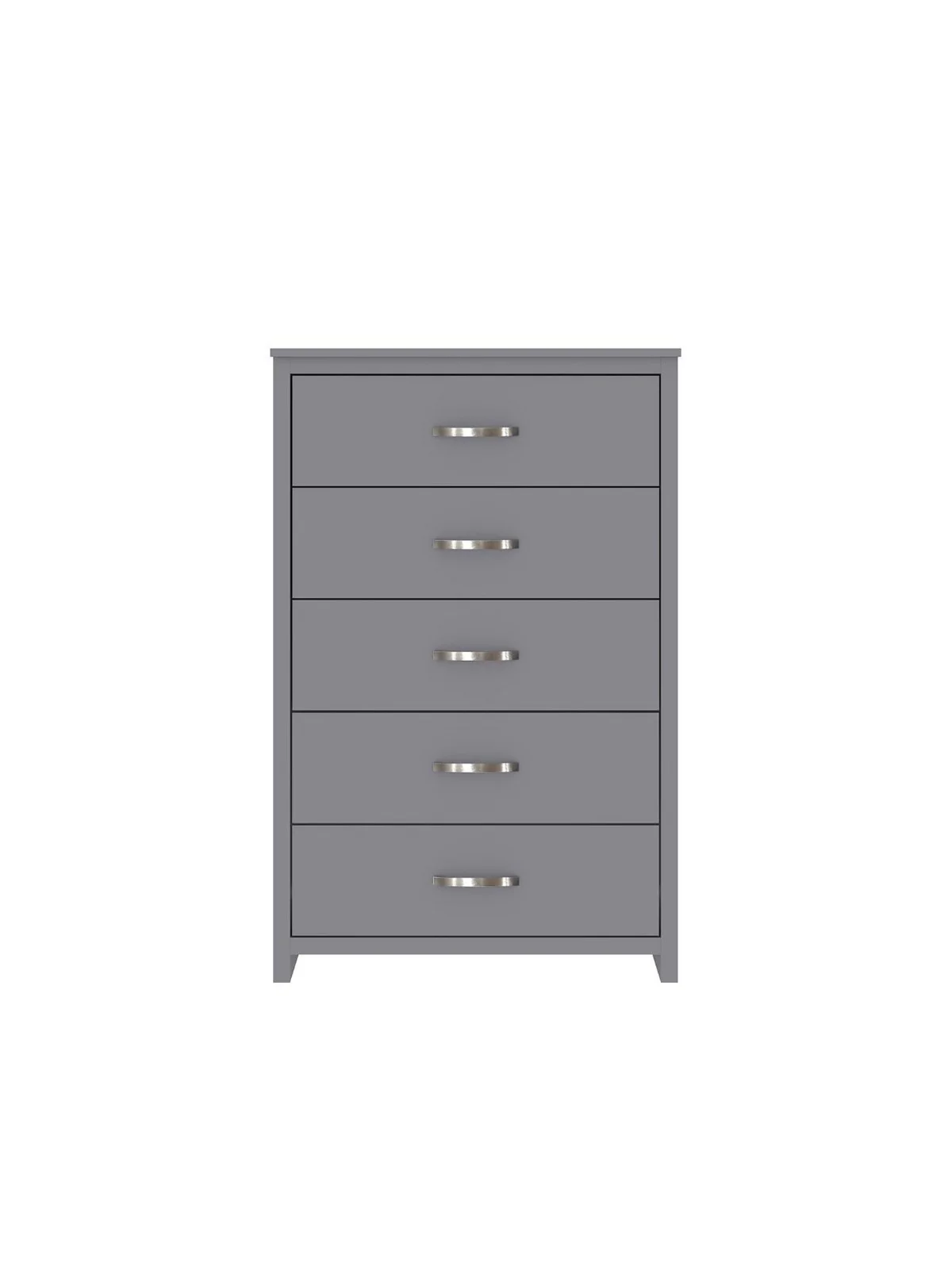 Ely 5 Drawer Chest Grey | Bedroom Storage | Dresser | Tallboy | Organizer