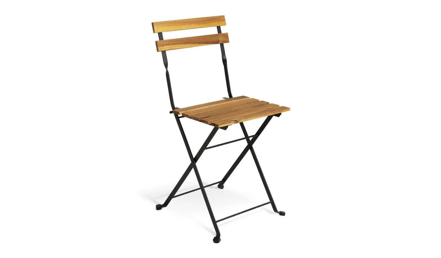 Eve 2 Seater Folding Wooden Garden Bistro Set Patio Furniture Outdoor - Image 4