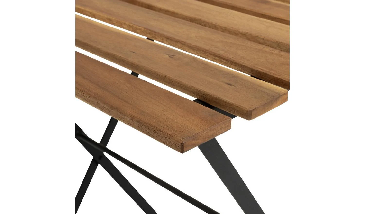 Eve 2 Seater Folding Wooden Garden Bistro Set Patio Furniture Outdoor - Image 5
