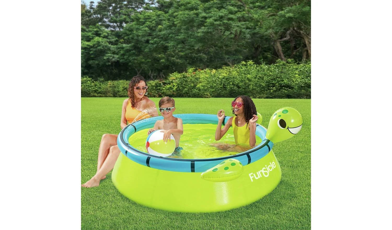 Funsicle Quick Up Turtle Paddling Pool Kids Garden Water Play Fun - Image 3