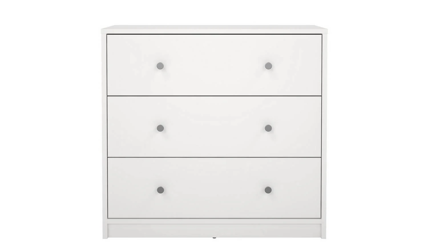 Furniture To Go May 3 Drawers Chest White Storage Organiser Bedroom - Image 3