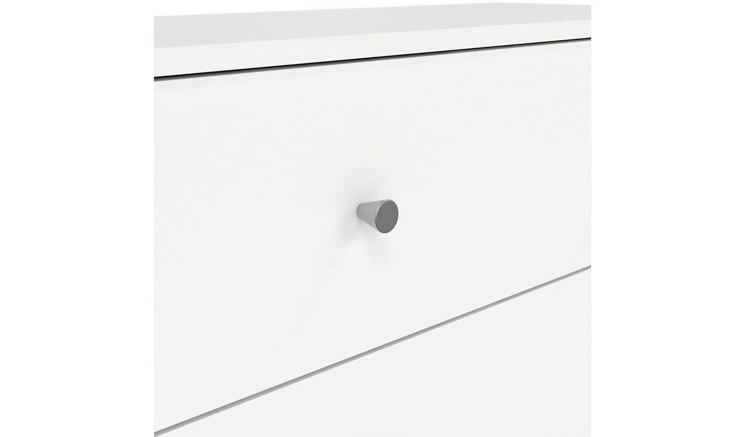 Furniture To Go May 3 Drawers Chest White Storage Organiser Bedroom - Image 9