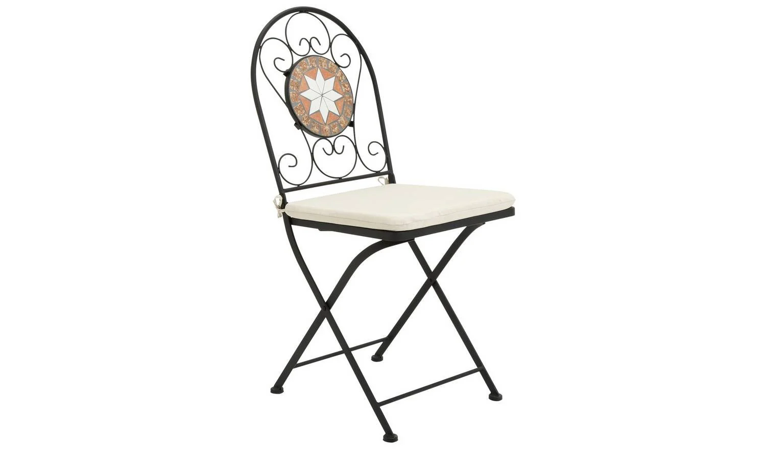 Genoa 2 Seater Metal Garden Bistro Set Black Patio Furniture Outdoor - Image 4