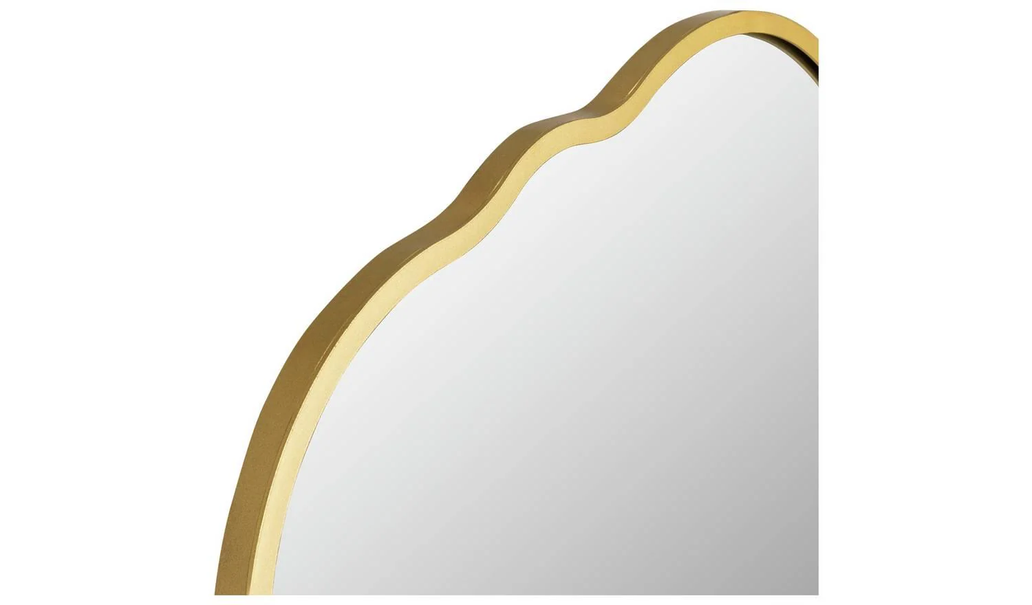 Gold Full Length Curved Wall Mirror 140x60cm Arched Design Hallway Decor - Image 3