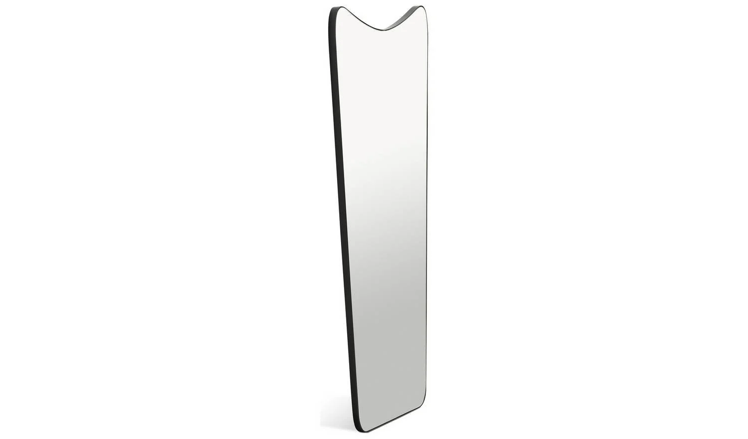 Black Full Length Curved Wall Mirror 140x60cm Easy Installation - Image 4