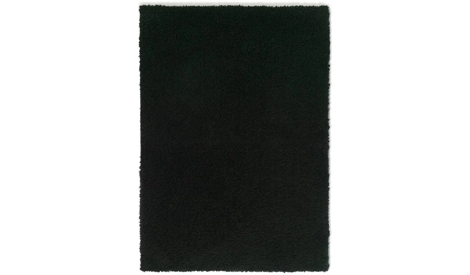 Cosy Black Shaggy Rug 290x200cm Large Living Room Bedroom Floor