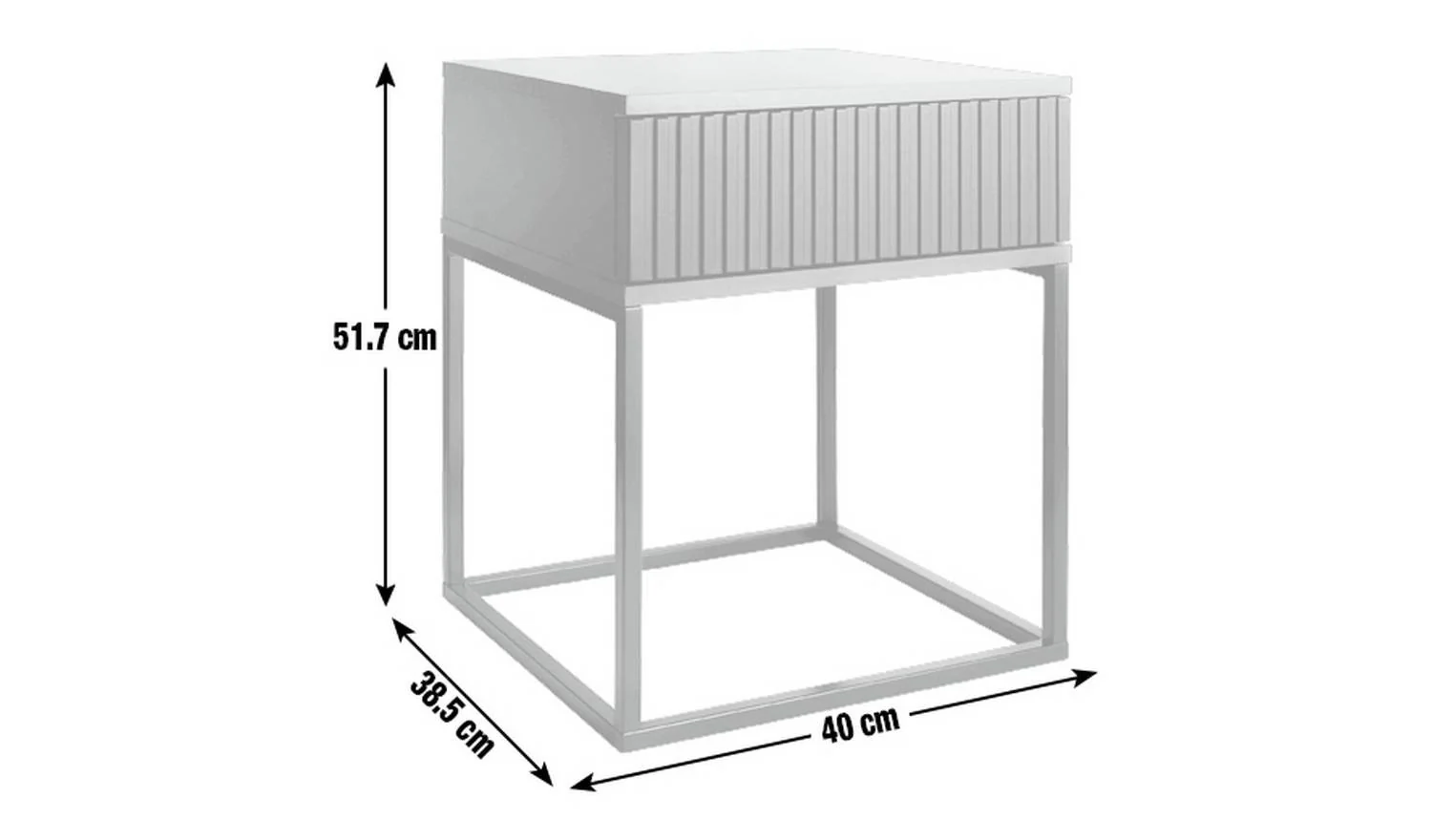 Habitat Digby 1 Drawer Bedside Table Oak Elegant Bedroom Storage - Image 8