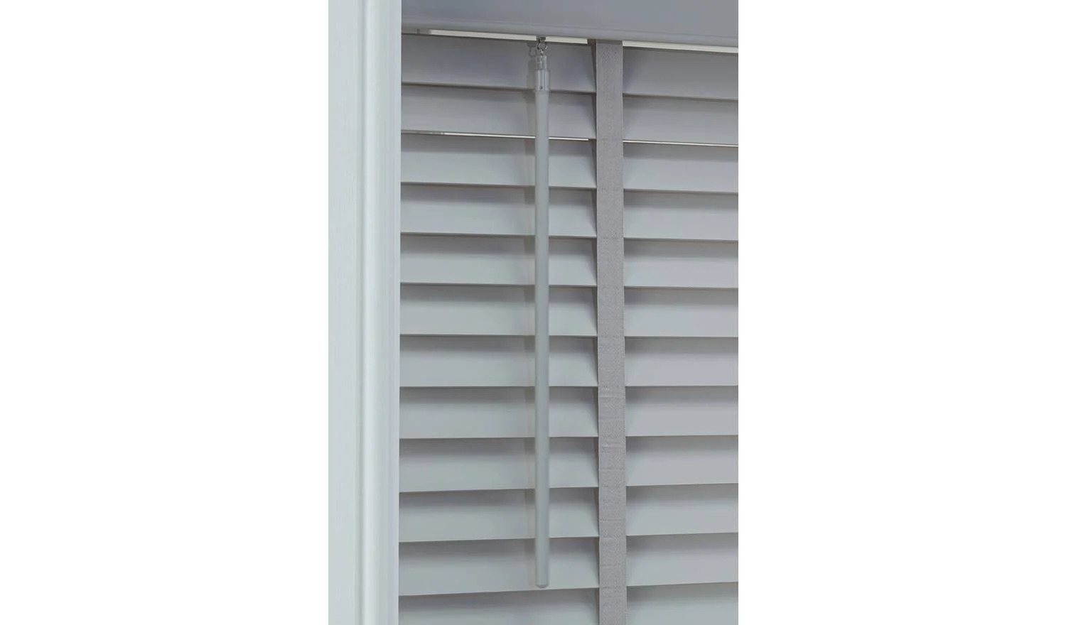 Elliott 50mm Wooden Tape Venetian Blind Grey 180x160cm Light Privacy - Image 2