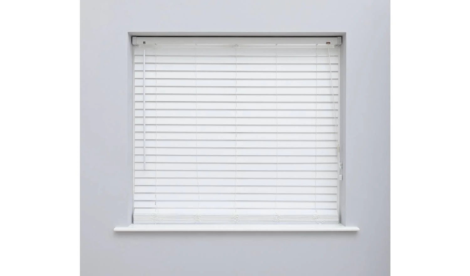 Faux Wood White 25mm Slat Venetian Blind 60x160cm Window Treatment Privacy - Image 4