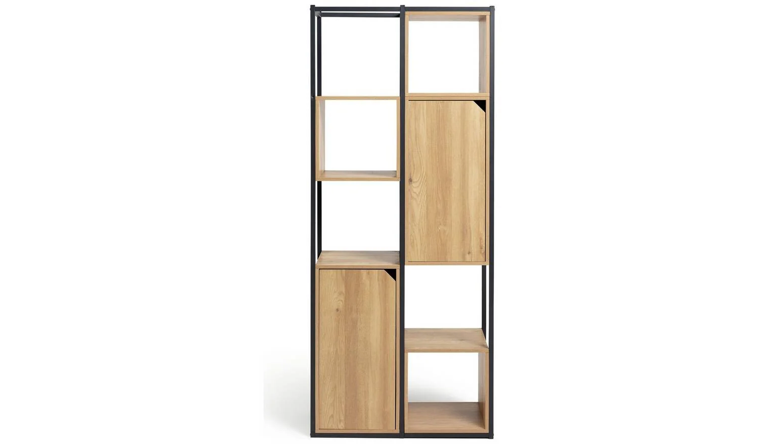 Loft Living Tall Shelving Unit Light Oak Modern Storage Bookcase Furniture - Image 3