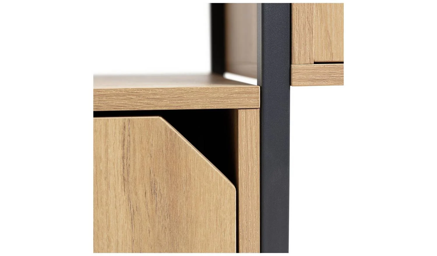 Loft Living Tall Shelving Unit Light Oak Modern Storage Bookcase Furniture - Image 8