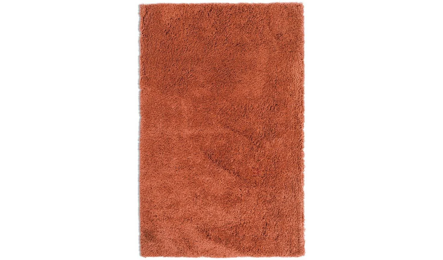 Noodle Plain Terracotta Shaggy Rug 230x160cm Living Room Bedroom Floor