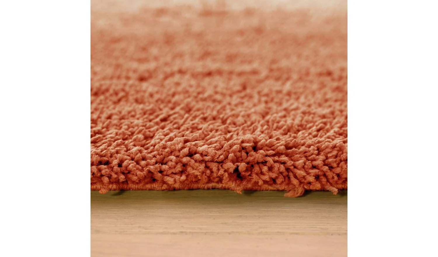 Noodle Plain Terracotta Shaggy Rug 230x160cm Living Room Bedroom Floor - Image 3