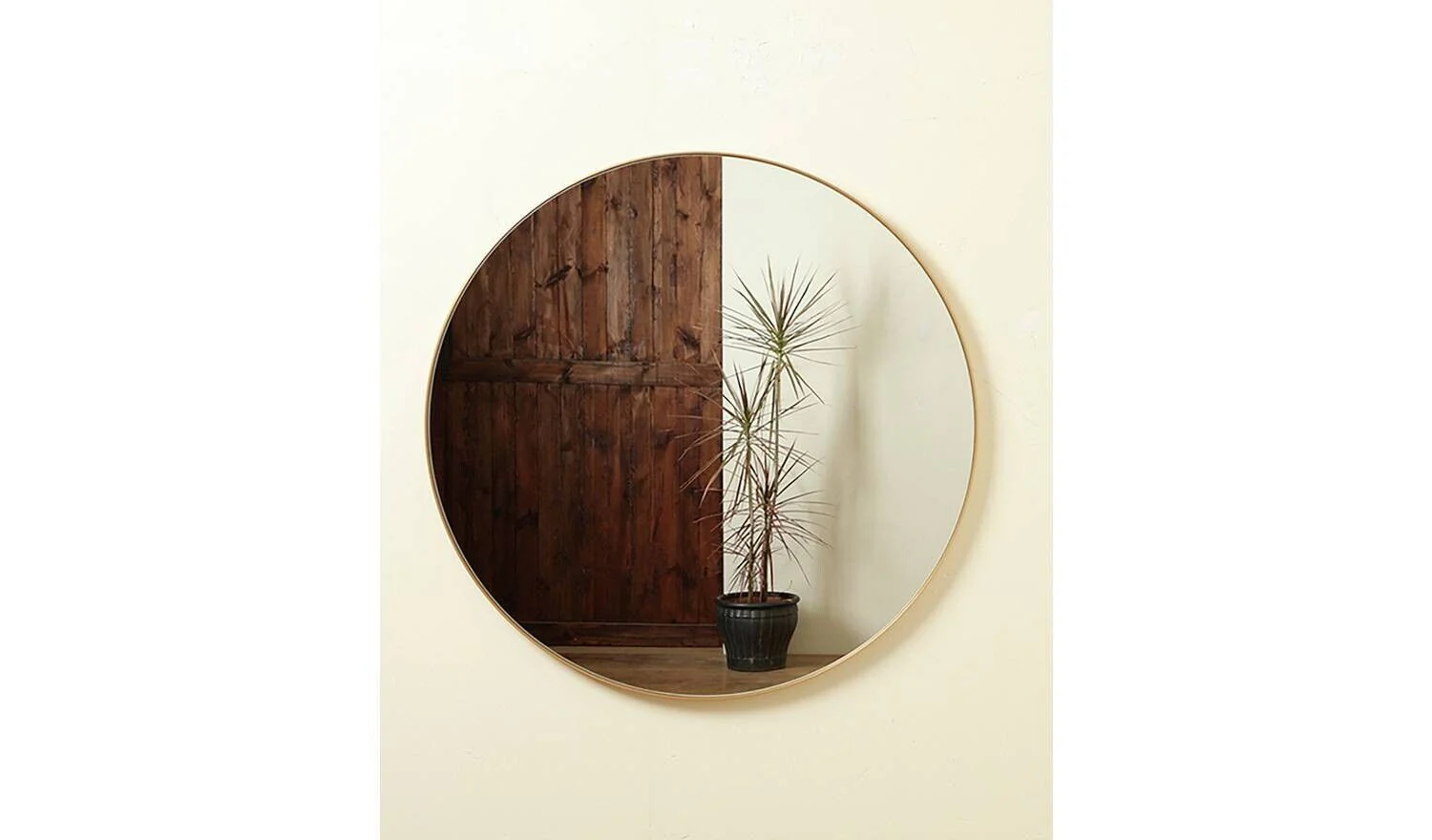 Habitat Patsy Round Wall Mirror Gold Elegant Stylish Decor for Any Room - Image 3