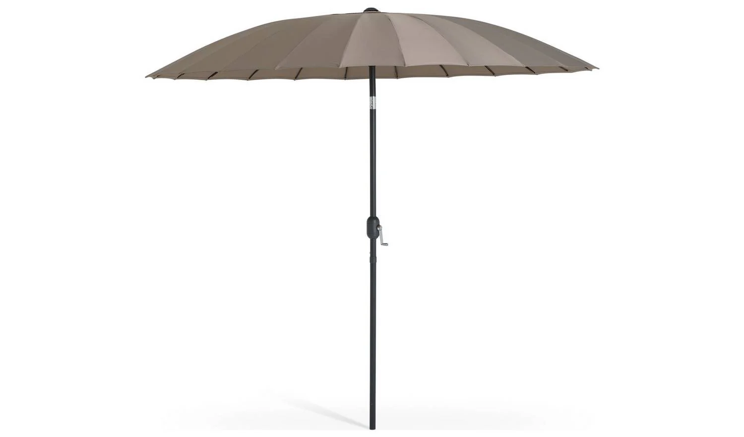 Shanghai 2.7m Garden Parasol Taupe Outdoor Patio Sun Umbrella Large