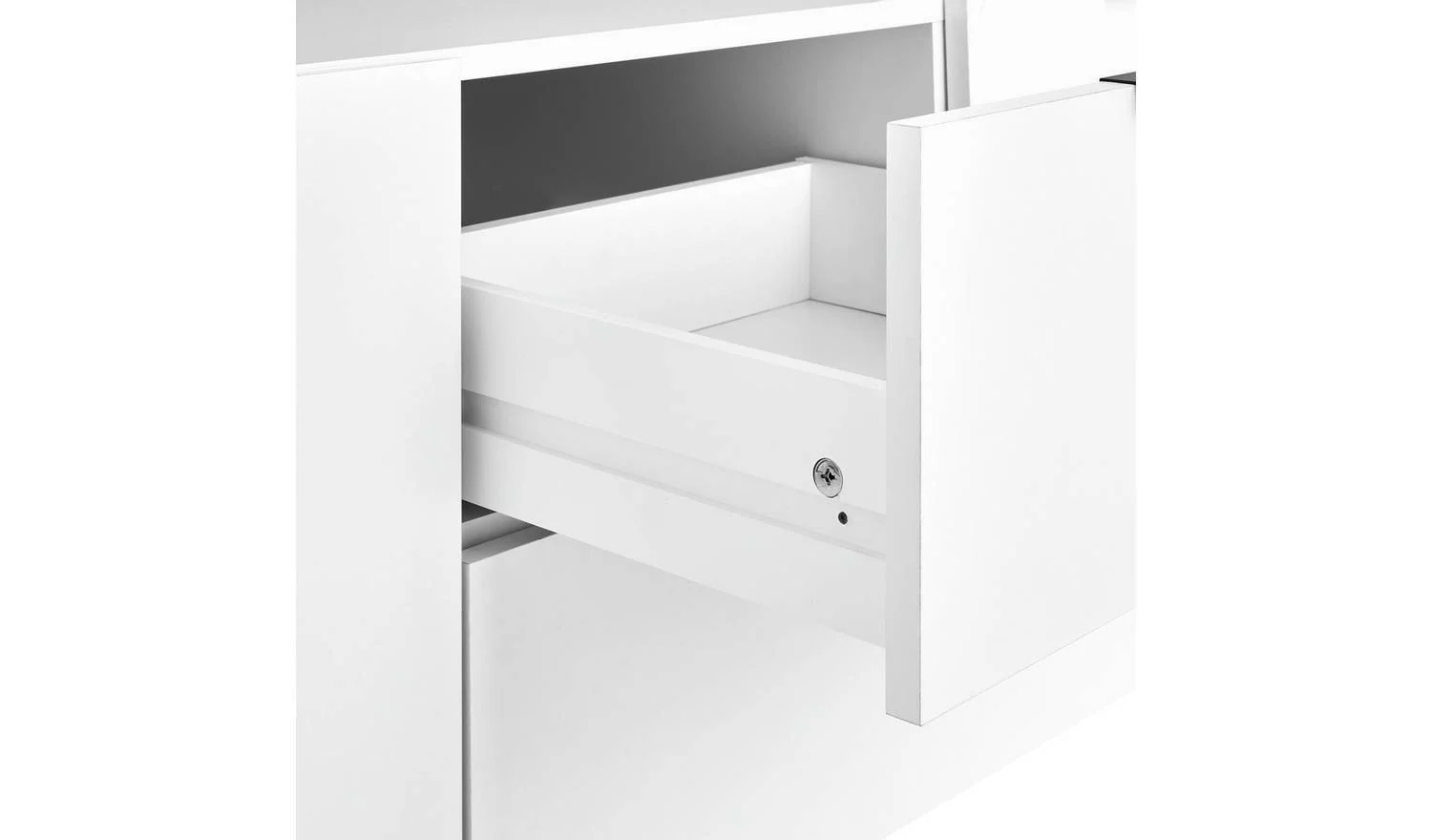 Zeke Wide 5 Drawer Chest White Storage Organiser Bedroom Furniture - Image 2