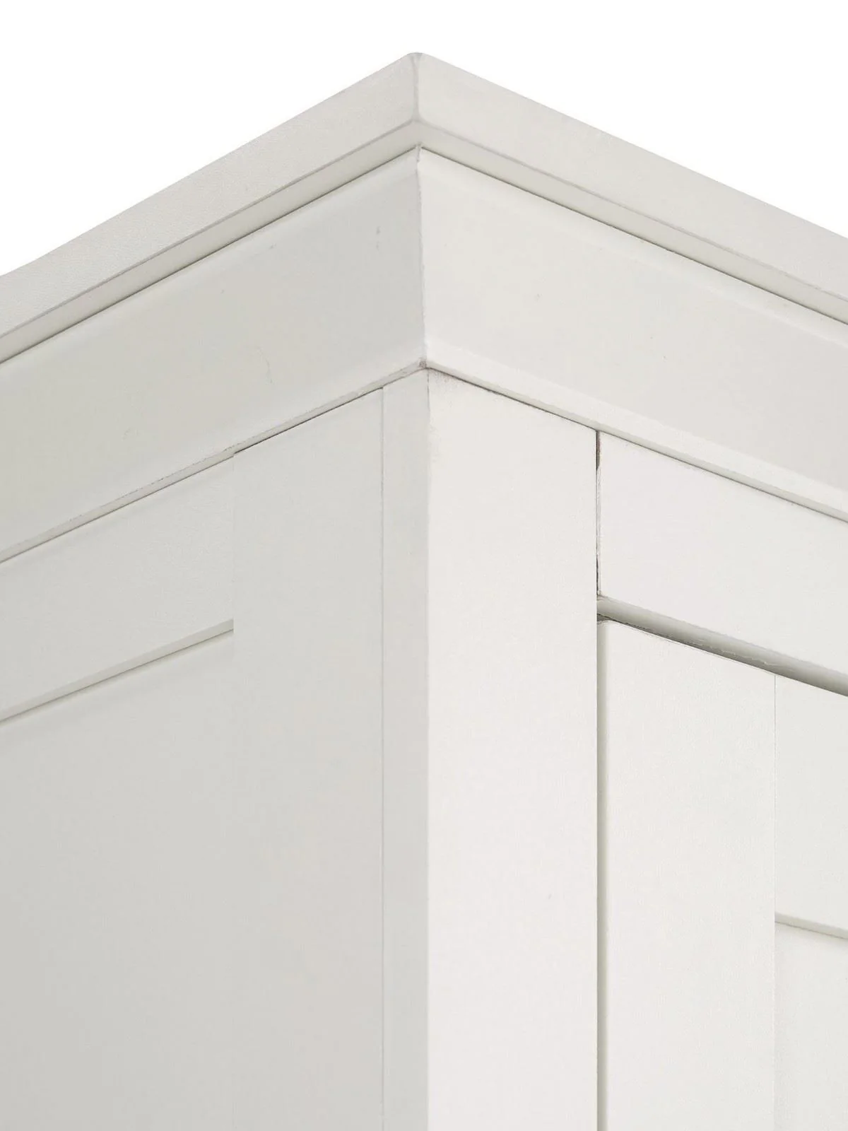 Hanna 3 Door 3 Drawer Wardrobe White Large Storage Traditional Style - Image 6