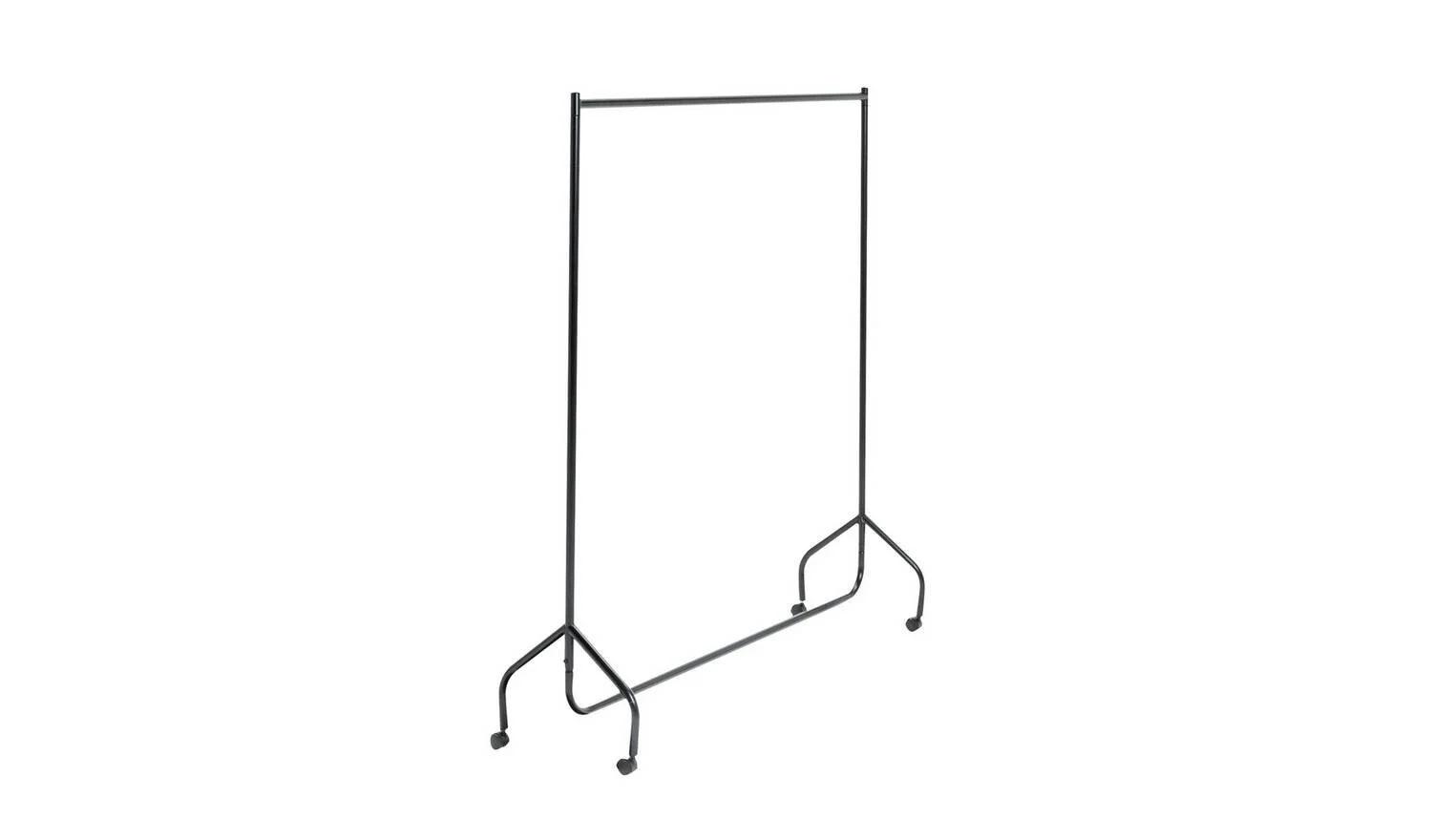 Heavy Duty Single 5 Feet Clothes Rail Black For Home Shop Office - Image 2